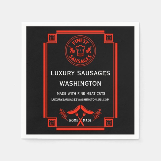 Sausage makers napkin (Front)