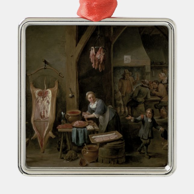 Sausage-making, 1651 metal tree decoration (Front)