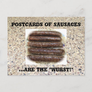 Sausage meat,  Funny Food Postcard, Postcrossing, Postcard