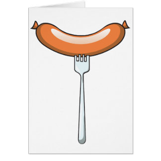 Sausage on a fork