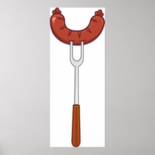 Sausage On A Fork Poster