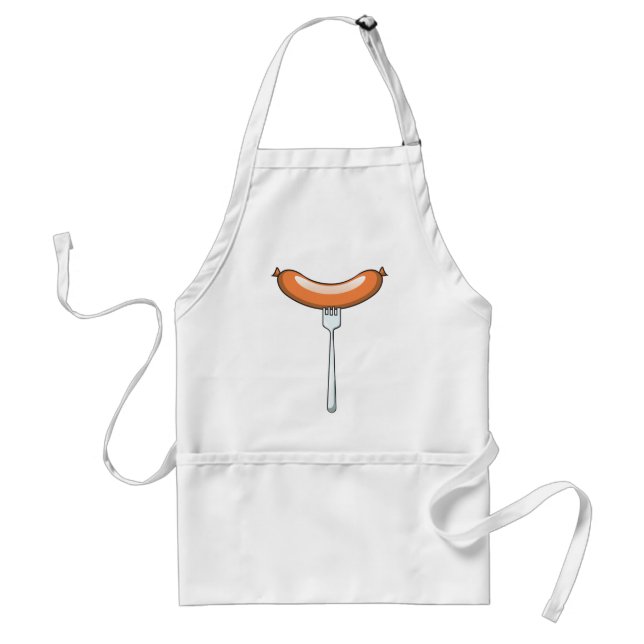 Sausage on a fork standard apron (Front)