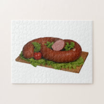 Sausage on the board.