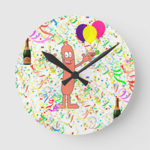 sausage party round clock