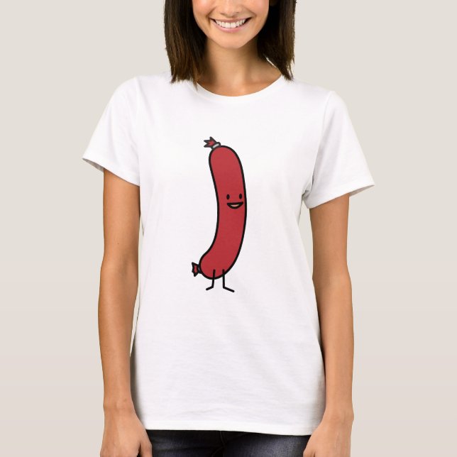 Sausage pork beef kielbasa meat wiener hot dog T-Shirt (Front)