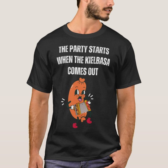 Sausage Pun Kielbasa  Polish T-Shirt (Front)
