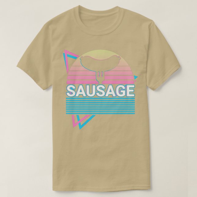 Sausage Retro T-Shirt (Design Front)