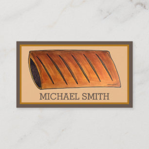 Sausage Roll British Food Savoury Pastry Chef Café Business Card