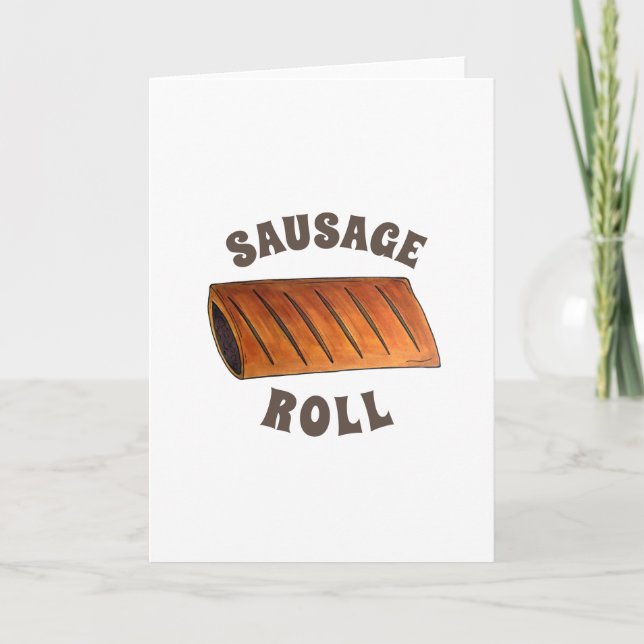 Sausage Roll British Food Savoury Pastry Chef Café Card (Front)