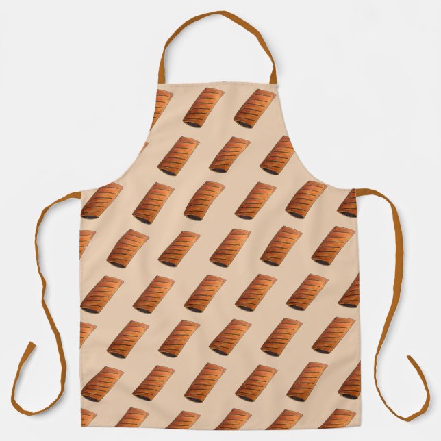 Sausage Roll British Savoury Pastry Snack Food UK Apron (Front)