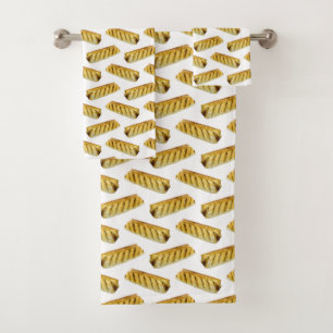 Sausage Roll Polka Dot Pattern Bath Towel Set