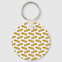 Sausage Roll Polka Dot Pattern Key Ring