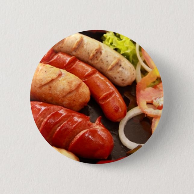 Sausages 6 Cm Round Badge (Front)