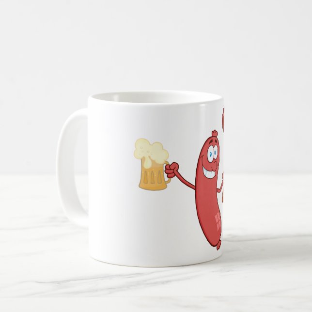 Sausages And Beer Coffee Mug (Front Left)