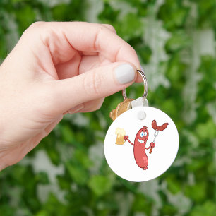 Sausages And Beer Key Ring