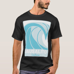 Sausalito Beach California Pacific Ocean CA Crashi T-Shirt