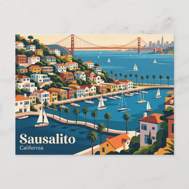 Sausalito California Postcard (Front)