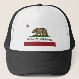 sausalito california state flag trucker hat