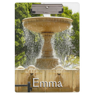 Sausalito Fountain California Travel Photography Clipboard