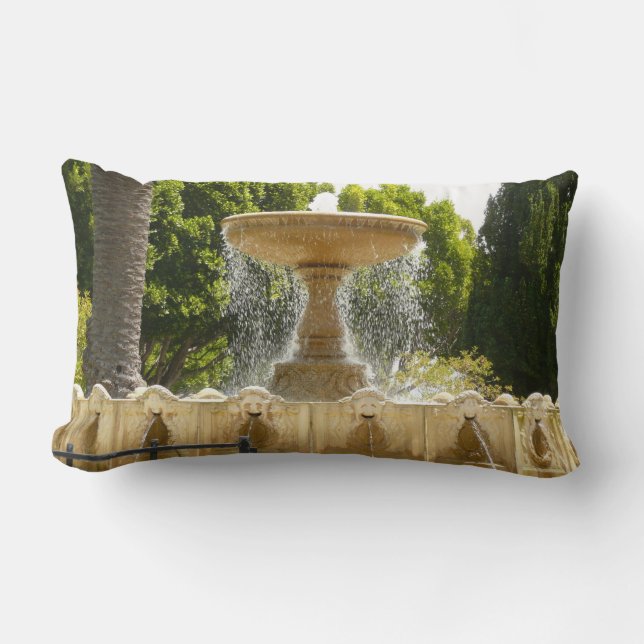 Sausalito Fountain California Travel Photography Lumbar Cushion (Front)
