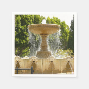 Sausalito Fountain California Travel Photography Napkin