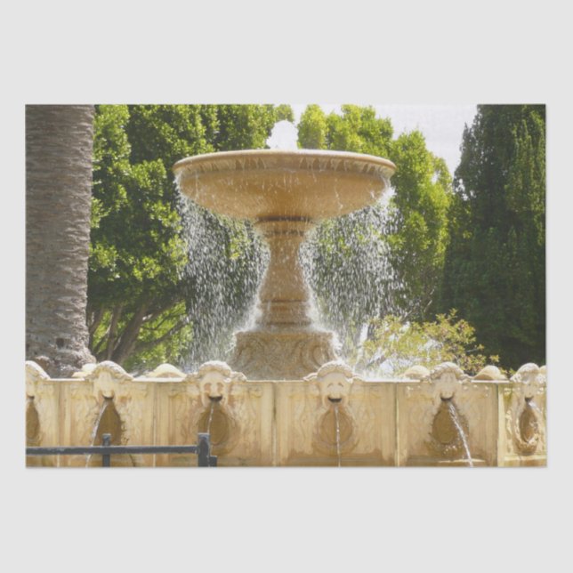 Sausalito Fountain California Travel Photography Tissue Paper (Front)