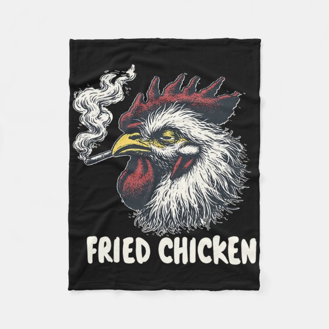 Sautéed Chicken Smoking  Fleece Blanket (Front)