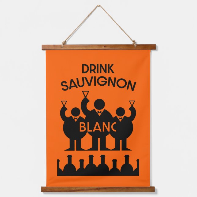 Sauvignon Blanc Wine Drinker   Hanging Tapestry (Front)