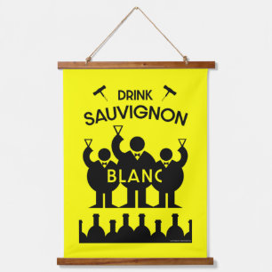 Sauvignon Blanc Wine Drinker Hanging Tapestry