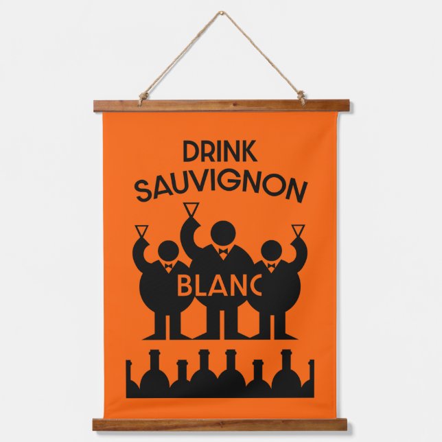 Sauvignon Blanc Wine Drinker   Hanging Tapestry (Front)