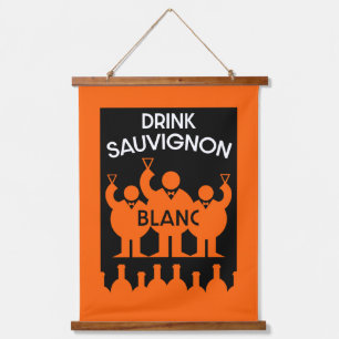 Sauvignon Blanc Wine Drinker Hanging Tapestry