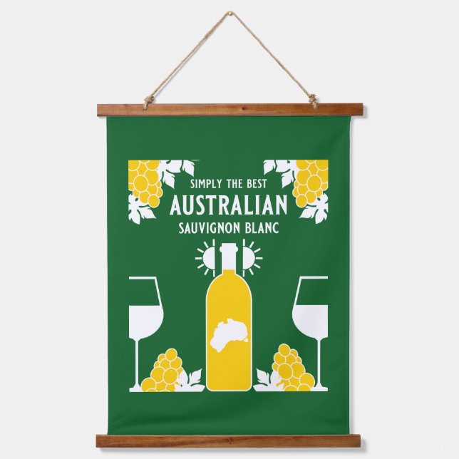 Sauvignon Blanc Wine Drinker Hanging Tapestry (Front)