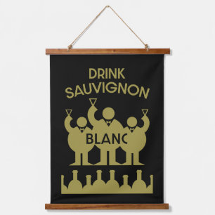 Sauvignon Blanc Wine Drinker Hanging Tapestry