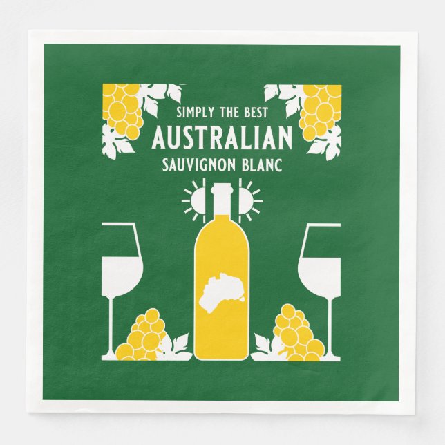 Sauvignon Blanc Wine Drinker Napkin (Front)