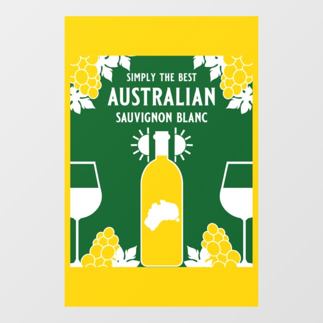 Sauvignon Blanc Wine Drinker Window Cling (Sheet)