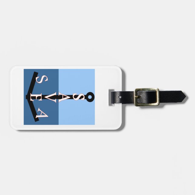sauvons la mer luggage tag (Front Horizontal)