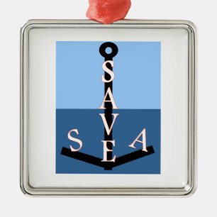 sauvons la mer metal tree decoration