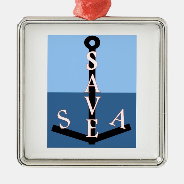 sauvons la mer metal tree decoration (Front)