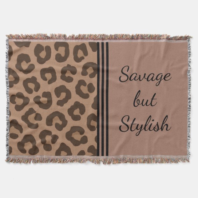 Savage but Stylish Leopard Print Blanket (Front)