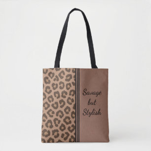 Savage but Stylish Leopard Print Tote Bag
