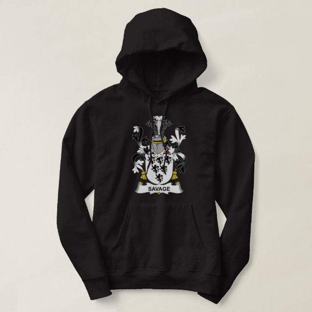 Savage Coat of Arms  Family Crest   Hoodie (Design Front)