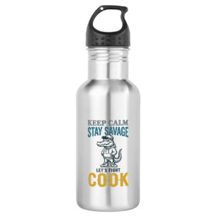 Savage Cook Alligator Vintage Engraving Graphic_1 532 Ml Water Bottle