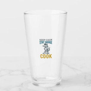 Savage Cook Alligator Vintage Engraving Graphic_1 Glass