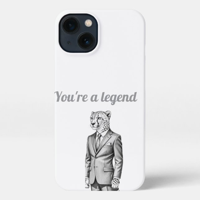 Savage Dapper Tiger in a Suit Phone Case (Back)