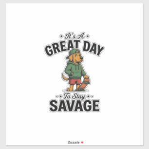 Savage Dog Vintage Engraving T-Shirt Design_1