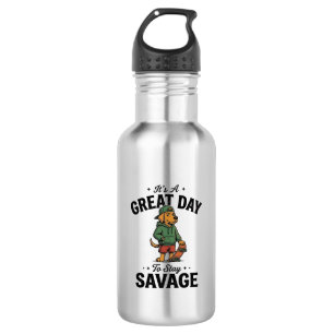 Savage Dog Vintage Engraving T-Shirt Design_1 532 Ml Water Bottle