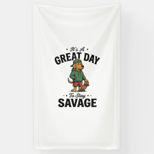 Savage Dog Vintage Engraving T-Shirt Design_1 Banner