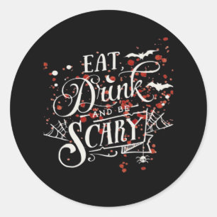 Savage Halloween Spooky Aesthetic Classic Round Sticker