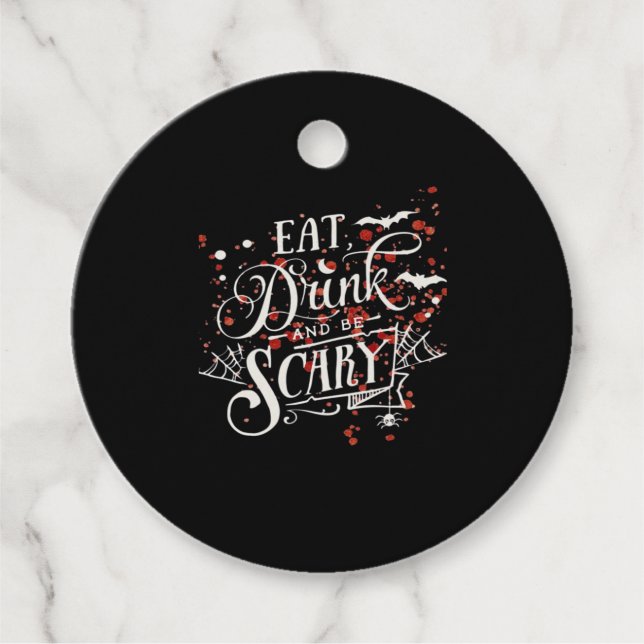 Savage Halloween Spooky Aesthetic Favour Tags (Front)