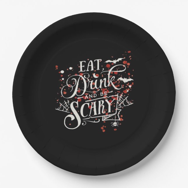 Savage Halloween Spooky Aesthetic Paper Plate (Front)